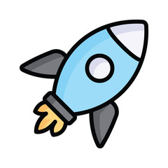Rocket icon, symbolizing the start or launch of a project