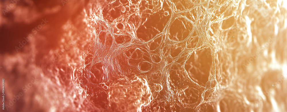 Poster closeup of microscope slide with intricate details