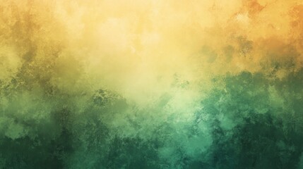 Abstract Watercolor Background with Yellow and Green Tones