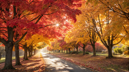 Fototapeta premium Hello November Frosty Leaves and Sunlight on Grass