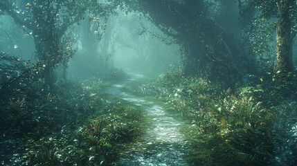 Obraz premium Dreamy Path Through a Mystical Wonderland