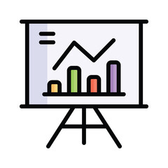 Chart on a board, symbolizing team performance review and feedback