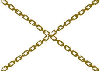 金の交差する鎖