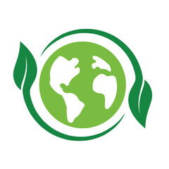 sustainable icon. with reuse, recycle, renewal for carbon reduction, net zero, green energy, eco friendly concept. simple design style. vector illustration