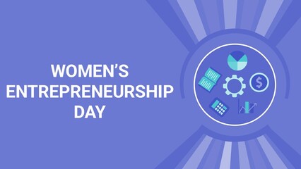 Women’s Entrepreneurship Day web banner design illustration 