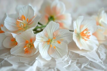 beautiful spring flowers on paper background  flowers