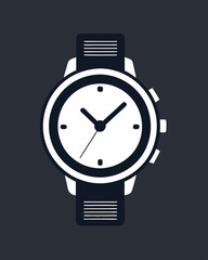 Minimalist Watch Silhouette Vector – Icon for Time, Clock, and Watch Design Projects. Best hand watch Silhouette Vector illustration.