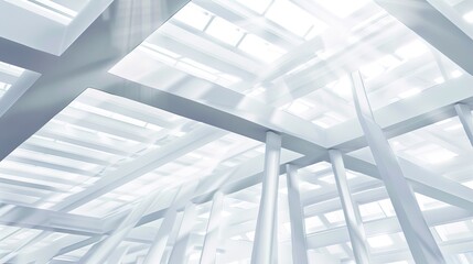 Obraz premium White Line Architectural Structure Texture Background - a sleek and minimalistic visual. The white lines create a refined and structured atmosphere.