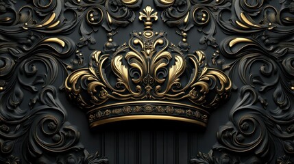 Crown with minimal background, emphasizing its ornate design and luxurious quality