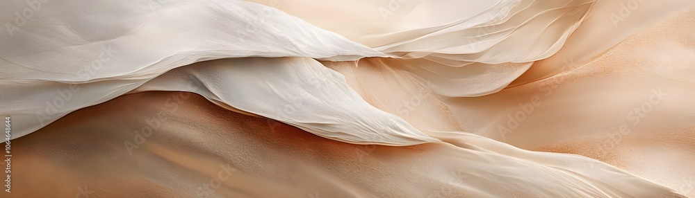Poster abstract sand dunes with smooth curves and subtle color variations