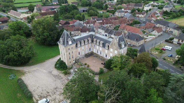 drone video Blet castle france europe