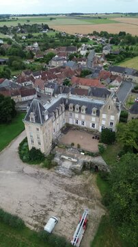drone video Blet castle france europe