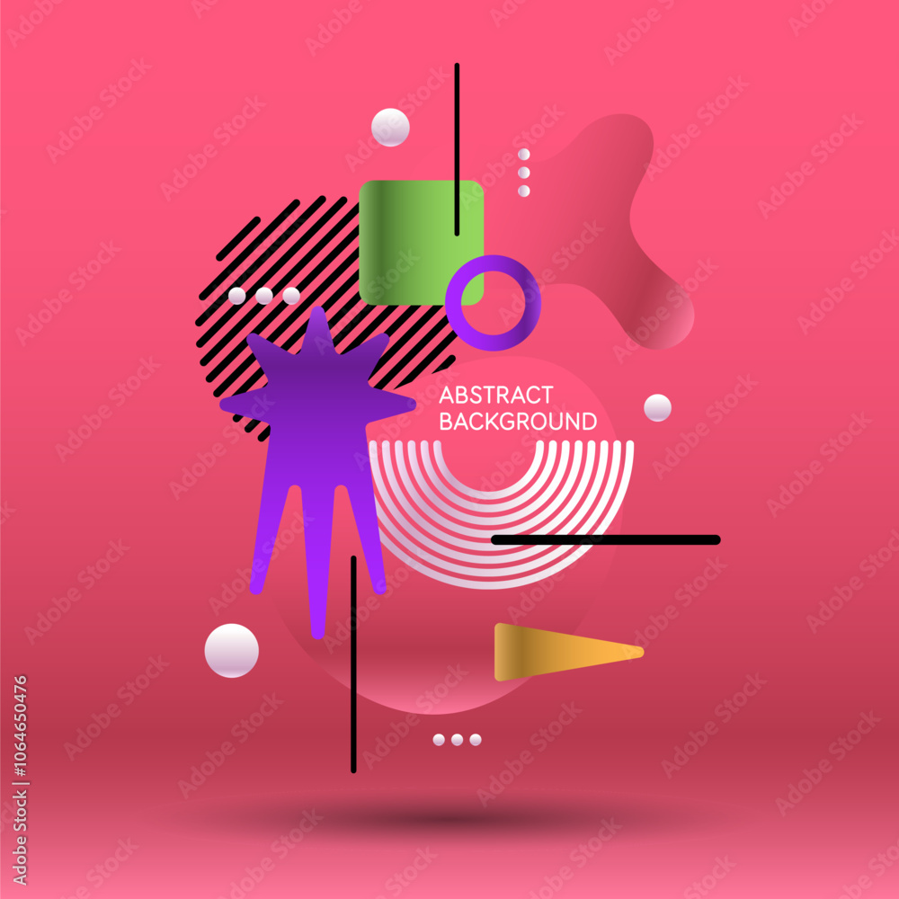 Poster background with abstract shapes. a template for design and creativity. the composition of the figure