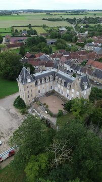 drone video Blet castle france europe