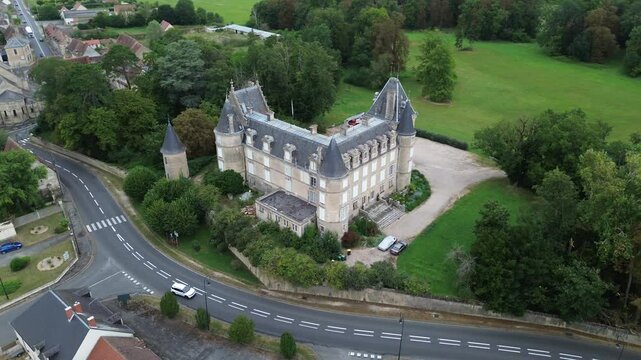 drone video Blet castle france europe