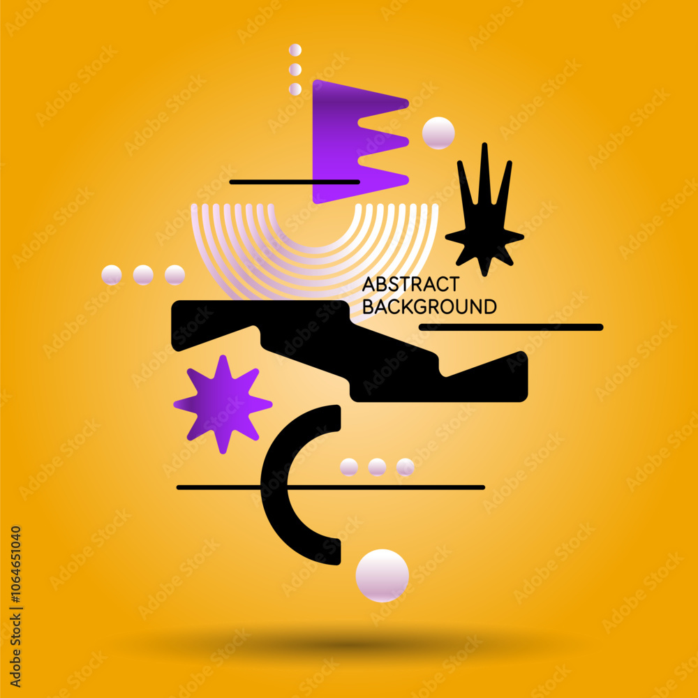 Poster modern backgrounds with abstract elements and dynamic shapes. compositions of colored spots. vector 