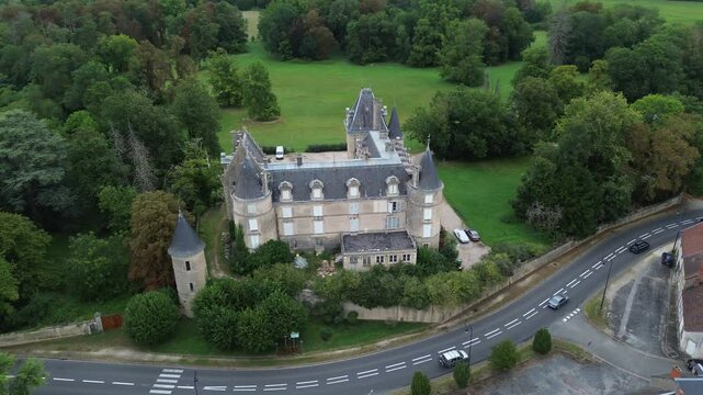 drone video Blet castle france europe