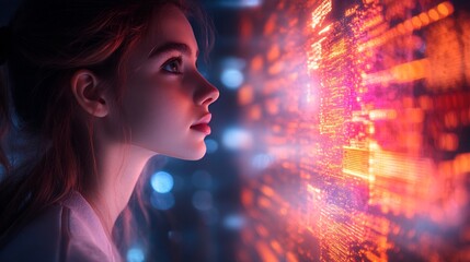 Holographic education platform secure file sharing and privacy controls representing cybersecurity in online learning environments