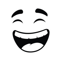 Cartoon Facial Expressions vector illustration - Cartoon Emoji Face Clipart isolated 