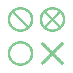 丸と色々な禁止のアイコンセット