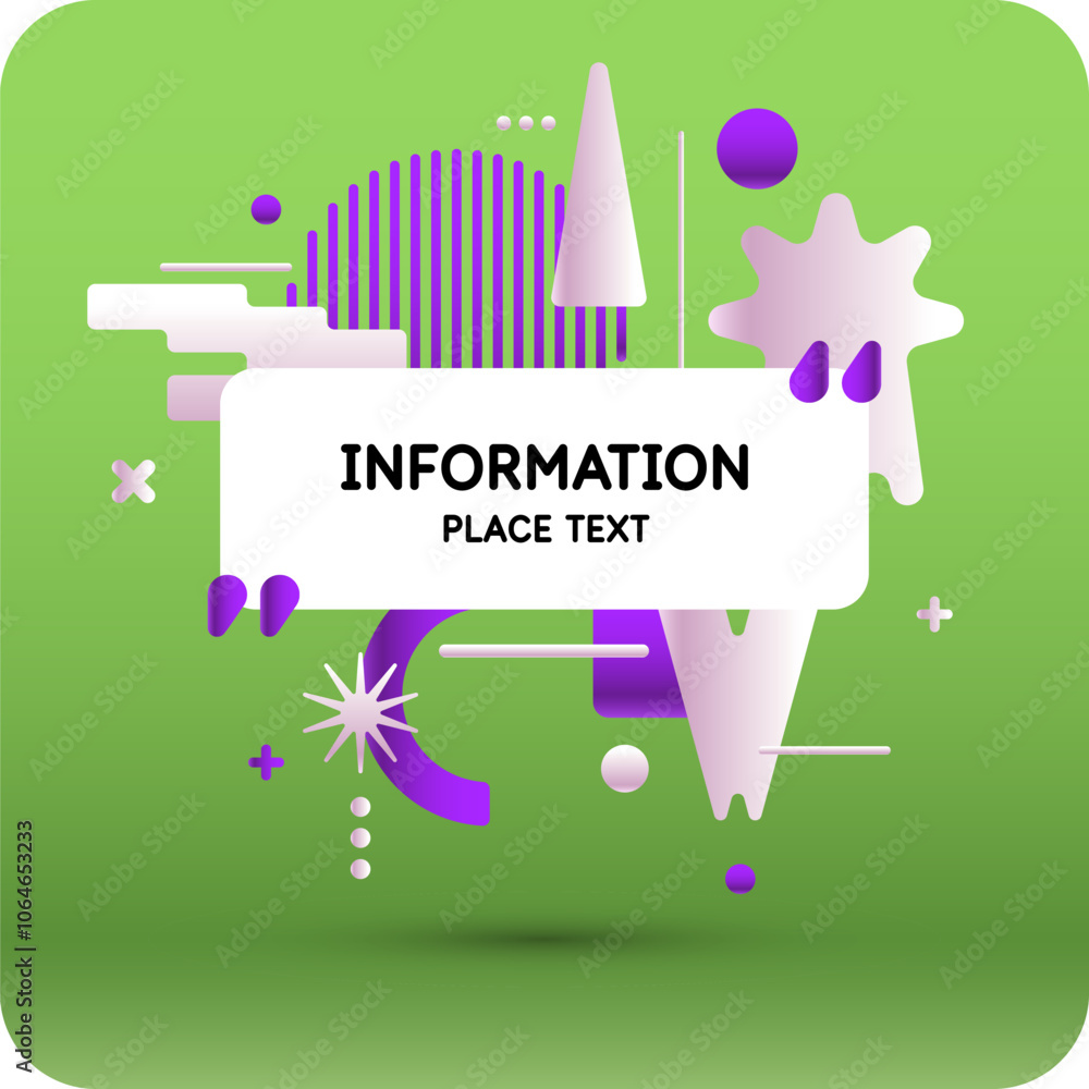 Poster an abstract vector illustration with a field for placing a title, information, or quote. a template 