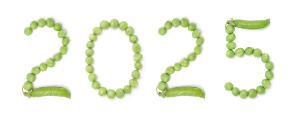 2025 figures lined with green peas