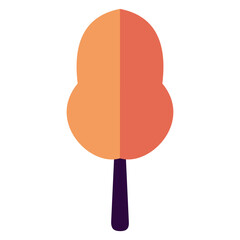 Flat Autumn Tree