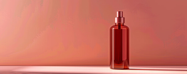 illustration of a bottle of perfume and natural healthy spa cosmetics