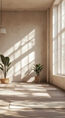 Calming Minimalist Yoga Studio Interior Design