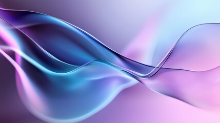 Fototapeta premium A visually striking abstract background depicting digital waves and flowing lines in a gradient of purple and blue, perfect for creating an atmosphere of advancement and creativity in technology-relat