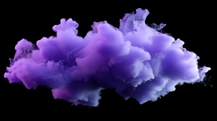 Colorful purple cloud on black background