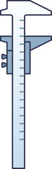 Illustration of a caliper, a precision measuring tool.