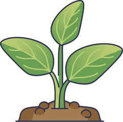 A young seedling sprouting from soil, symbolizing growth and new beginnings.