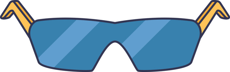 Clear safety goggles for eye protection in industrial or laboratory settings.