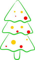 Christmas Pine Tree Line