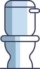 Illustration of a toilet bowl, symbolizing sanitation and hygiene.