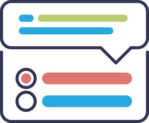 Colorful comment bubbles symbolize online interaction and feedback.