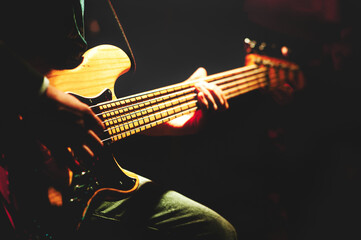 Obraz premium Five string electric bass