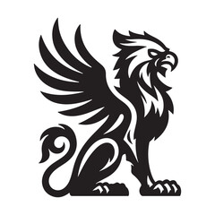 A griffin creature mascot on a white background