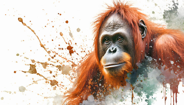 Lively orangutan