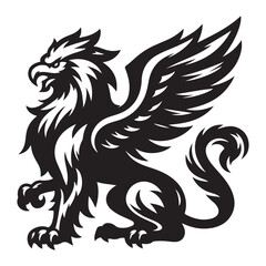 A griffin creature mascot on a white background