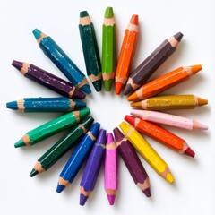 Fototapeta premium colorful pencil color wheel