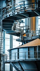 Detailed View of Fertilizer Mixing Process in Industry