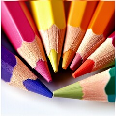 Obraz premium colorful pencil color wheel