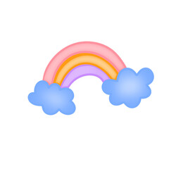 rainbow and clouds