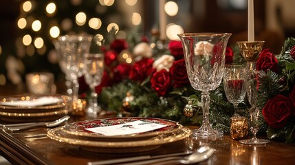 Christmas table setting	

