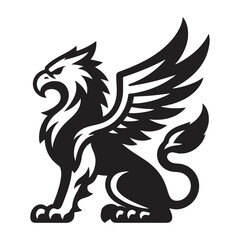 A griffin creature mascot on a white background