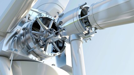 Wind power plant and technology. Smart grid. Renewable energy. Sustainable resources