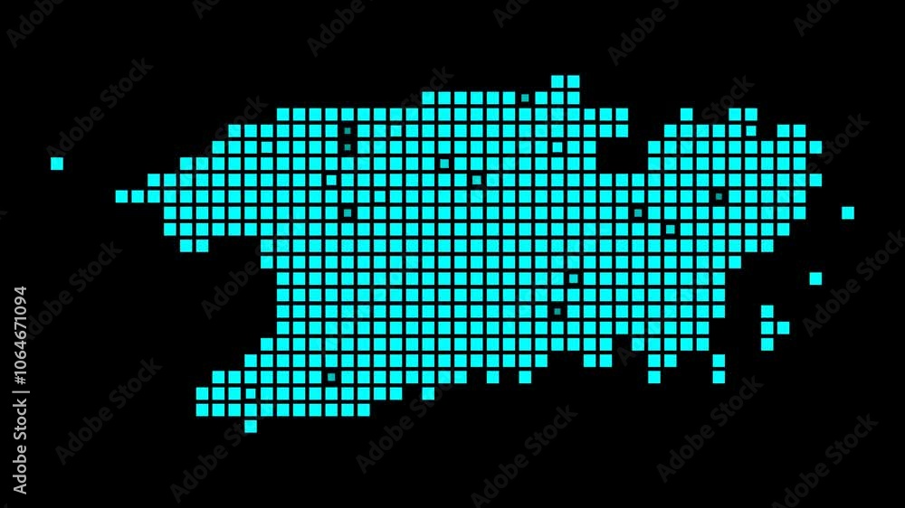 Aufkleber vis digital map. map of vis in dotted style. shape of the island filled with rectangles. superb vide