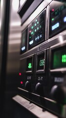 Close-up of Elevator Control Panel Inside Cab